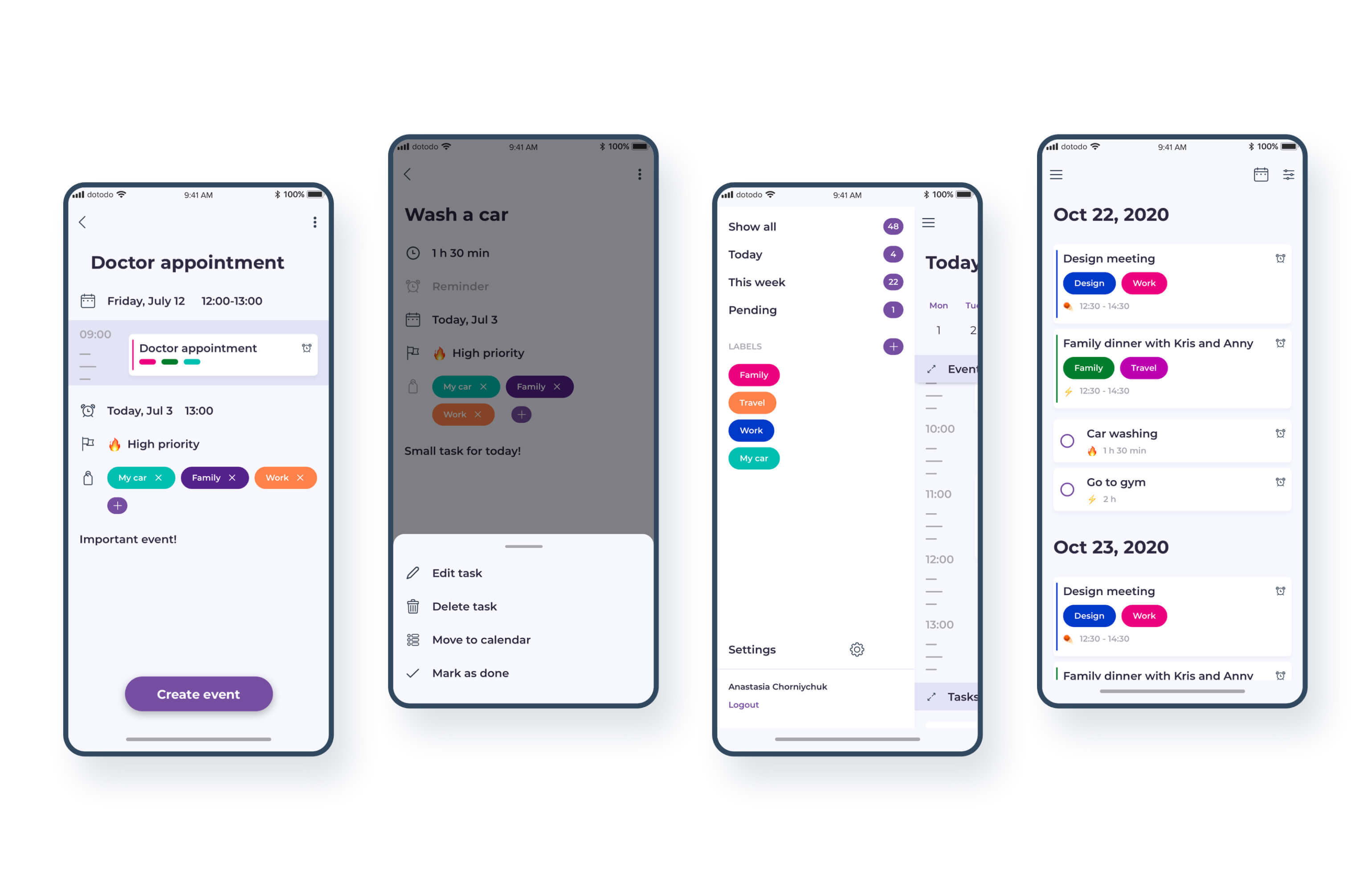 Design process. UI design