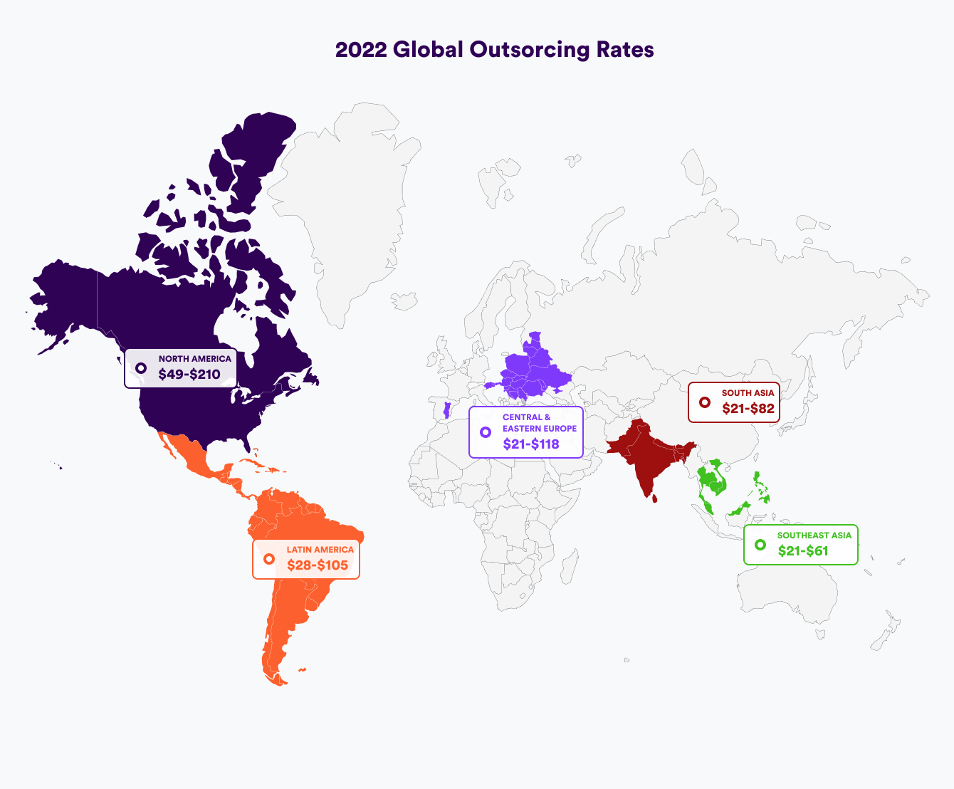 global softwawe development outsourcing rates