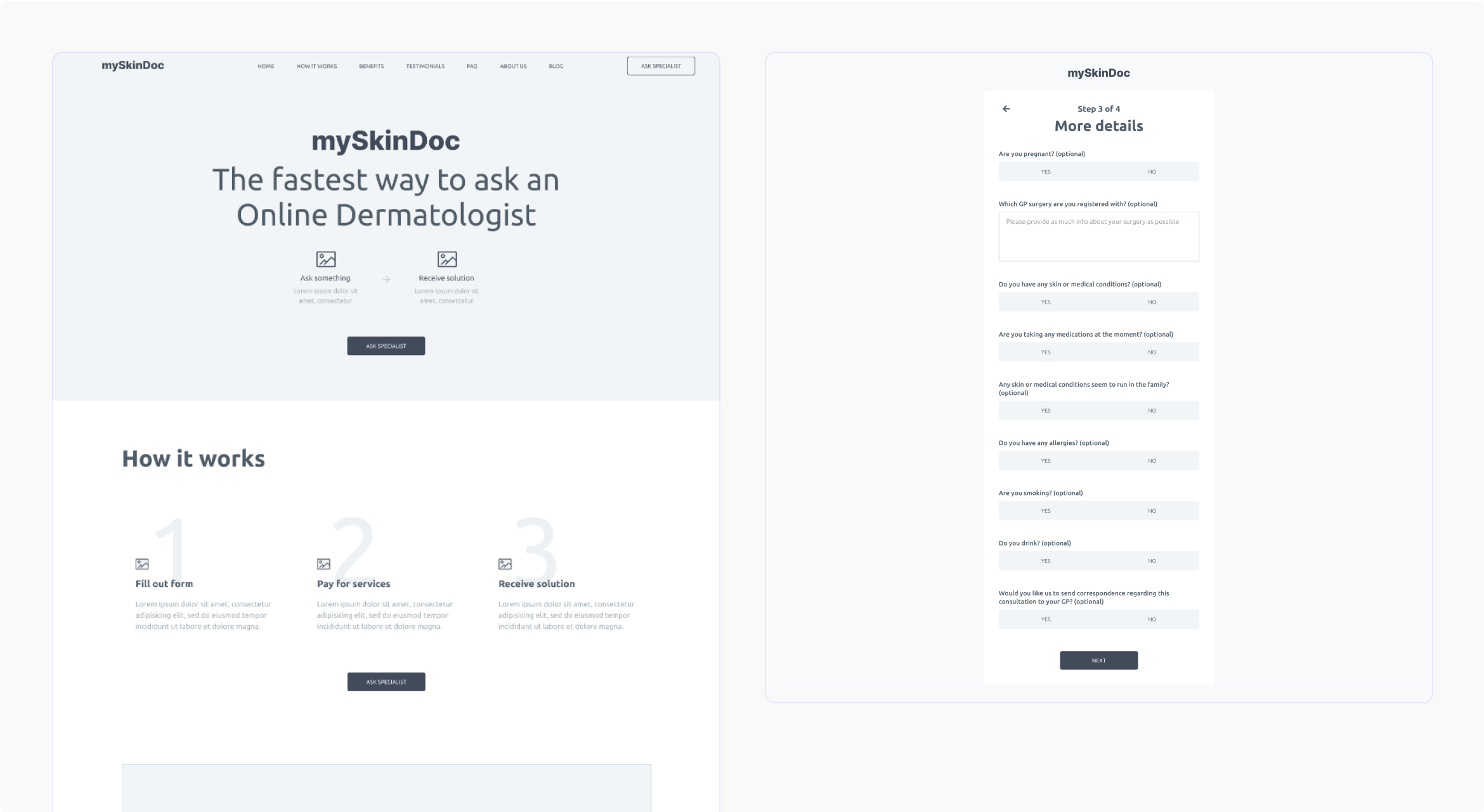 ui and ux difference. wireframing