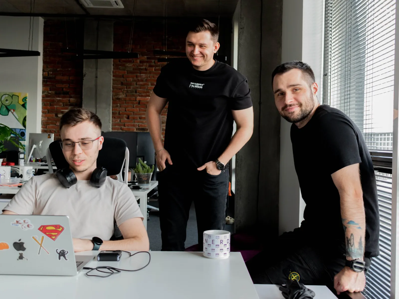 NERDZ LAB specialists working together in the office